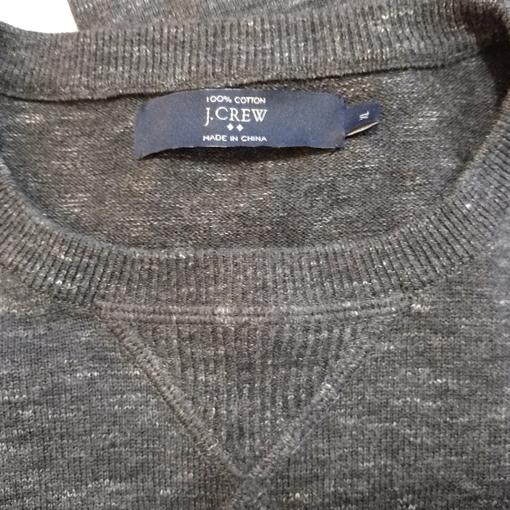 J. Crew dark heathered Gray 100% cotton Sweater